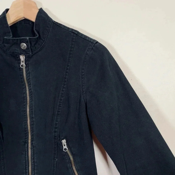 ARITZIA  | TALULA COTTON BLACK MOTOR JACKET - Picture 4 of 14